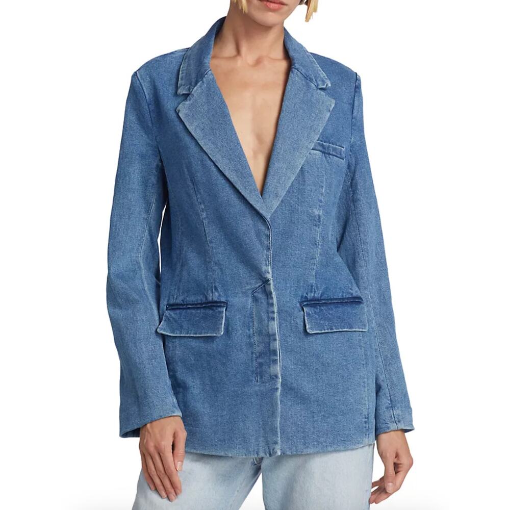 NEW Staud  Maxwell Denim Blazer XS